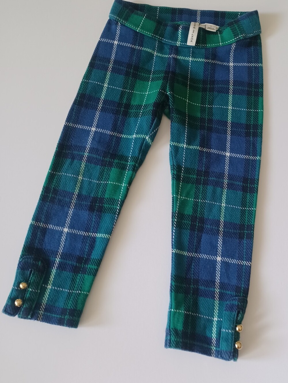 Janie And Jack Plaid Legging Pants Sz 3T